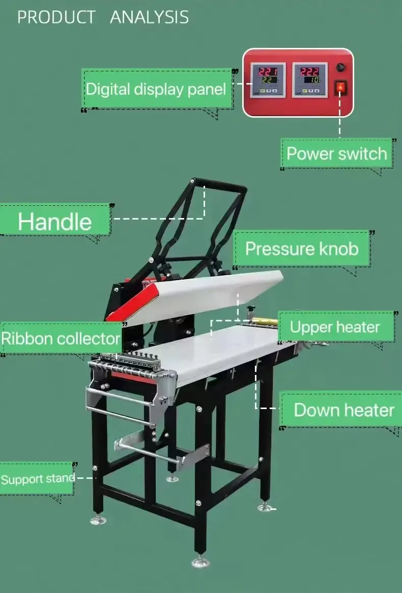 Dual Station Manual Heat Press for Garment Production detail 3