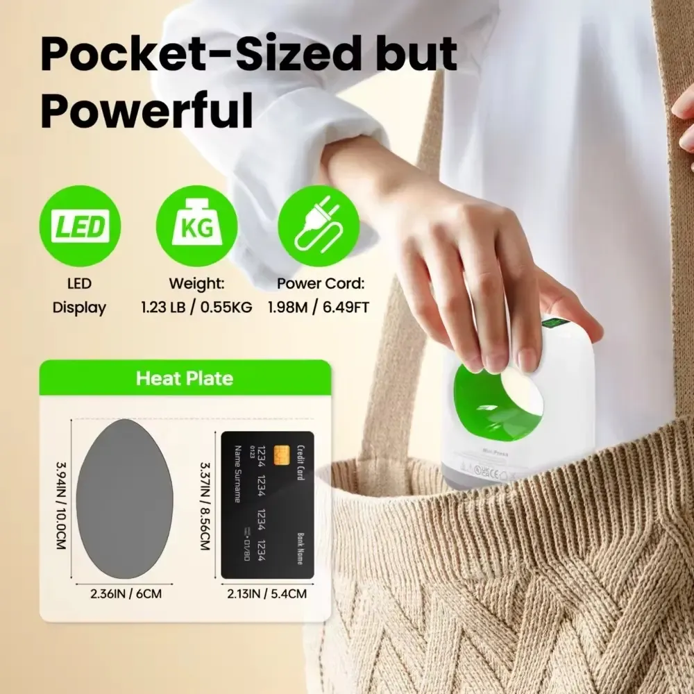 Handheld Portable Electric Heat Press for Craft and Apparel Transfers - image 6