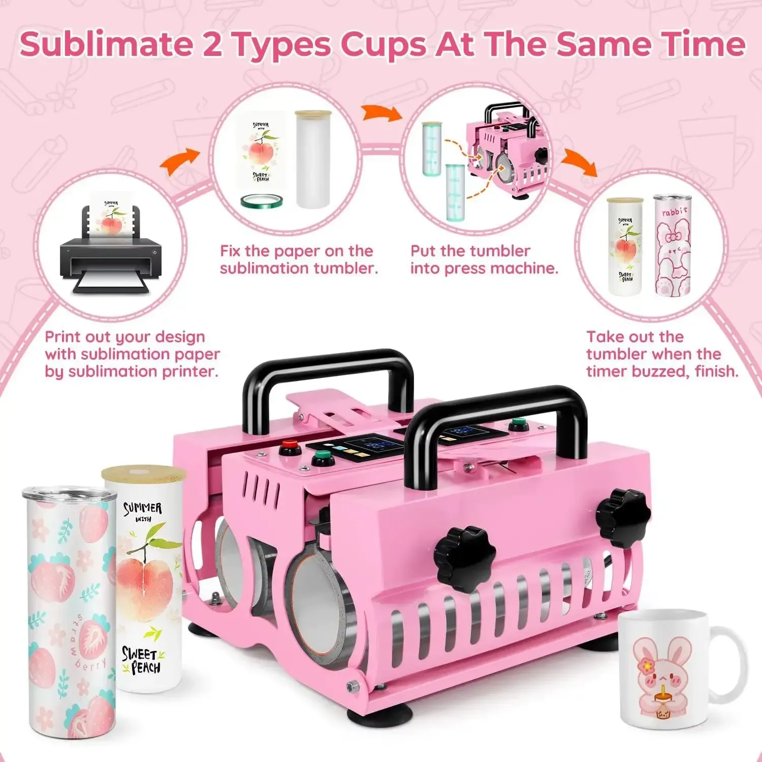 Wholesale Double Station Mug Heat Press Machine detail 6