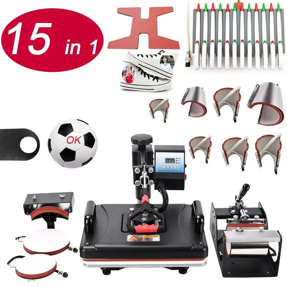 15-in-1 Combo Heat Press for B2B Transfer Workflows
