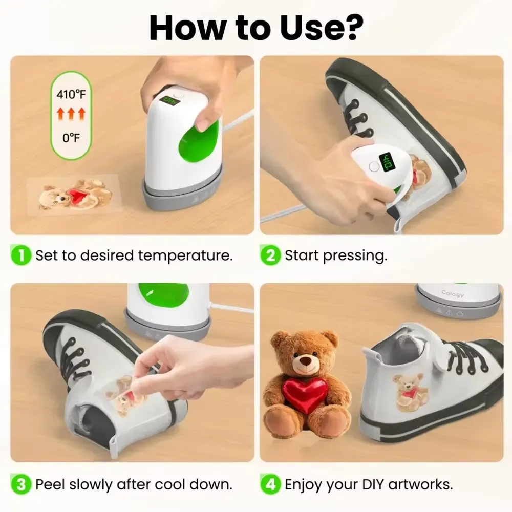 Handheld Portable Electric Heat Press for Craft and Apparel Transfers - image 5