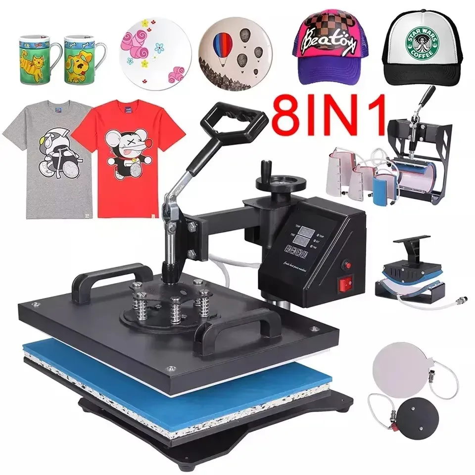8-in-1 Heat Press Machine for Custom Products