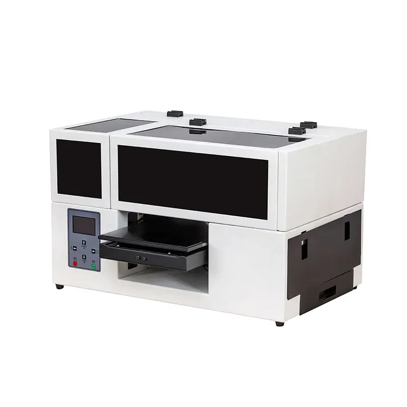 A4 glass platform dual nozzle UV printer