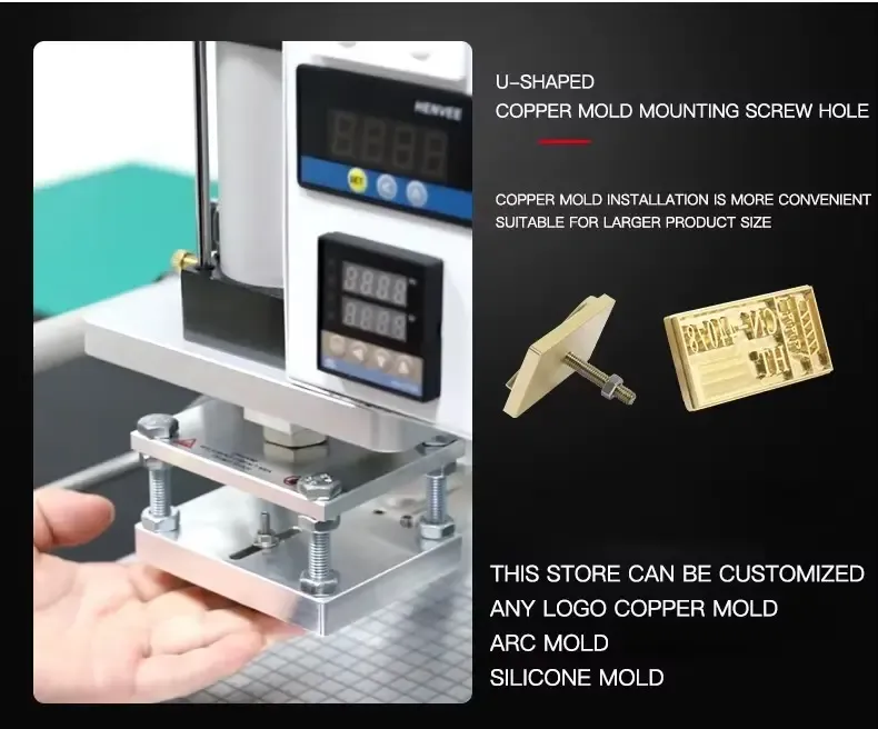 Máquina hidráulica de hot stamping e prensa térmica para uso industrial - detalhe 12