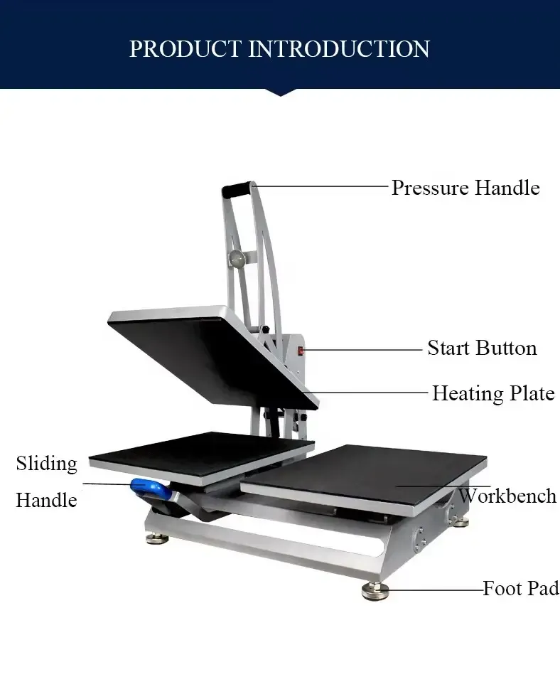 Manual Swing-Away Heat Press Machine with Pull-Out Lower Platen detail 1