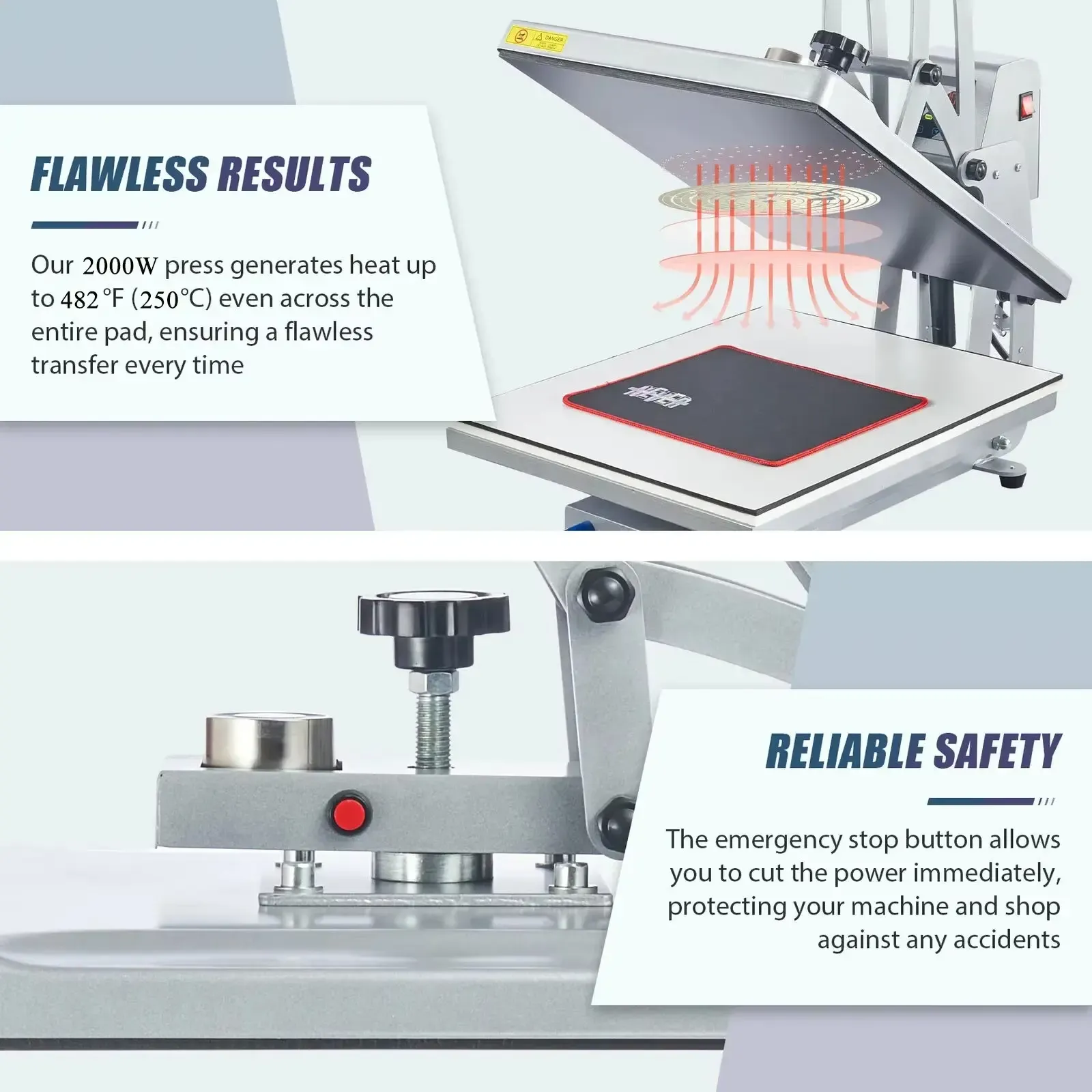 Drawer Manual Heat Press for Garment Printing detail 3