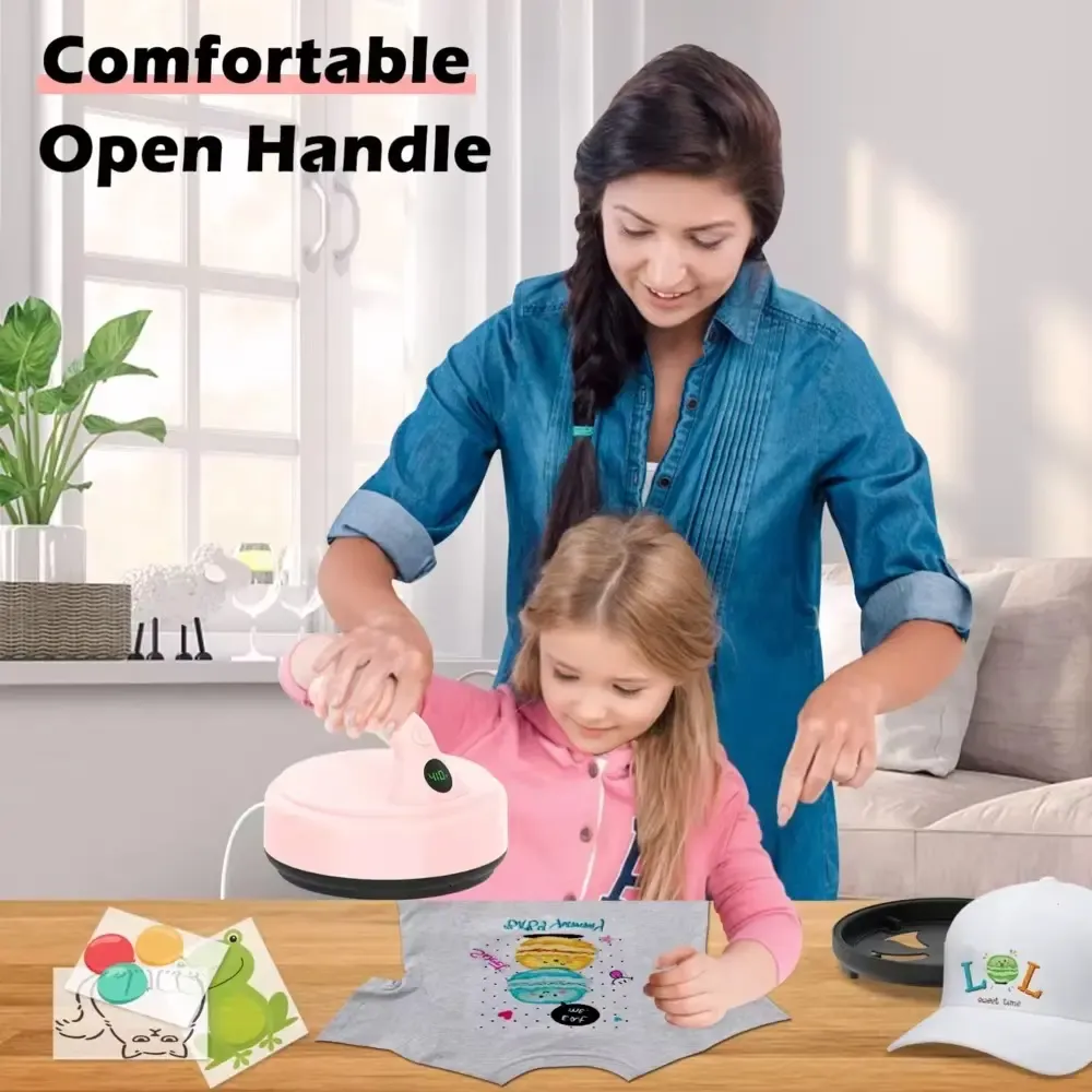 Portable 5-Inch Ceramic Electric Heat Press for Small Transfer Jobs - image 3