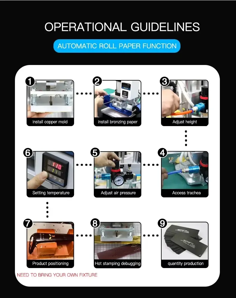 Máquina hidráulica de hot stamping e prensa térmica para uso industrial - detalhe 14