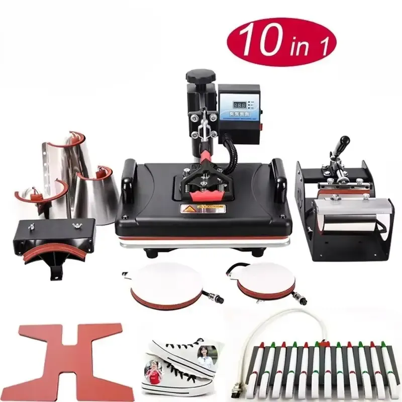 10-in-1 Combo Heat Press for Custom Transfer Production
