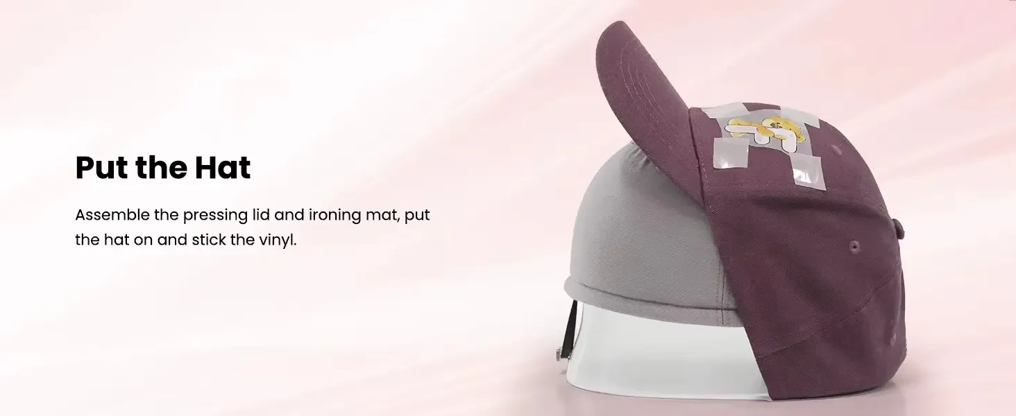 Mini plancha de mano para gorras y transfer en superficies curvas - detalle 1