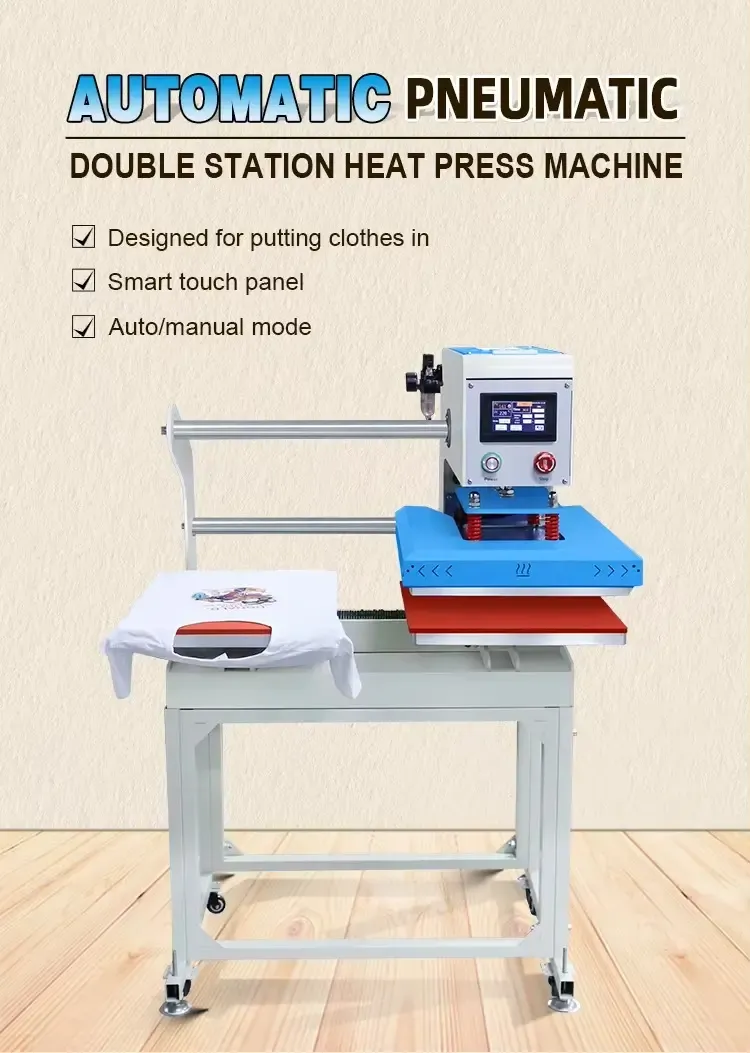 60x40cm 24x16 Inch Pneumatic Heat Press Machine detail 1