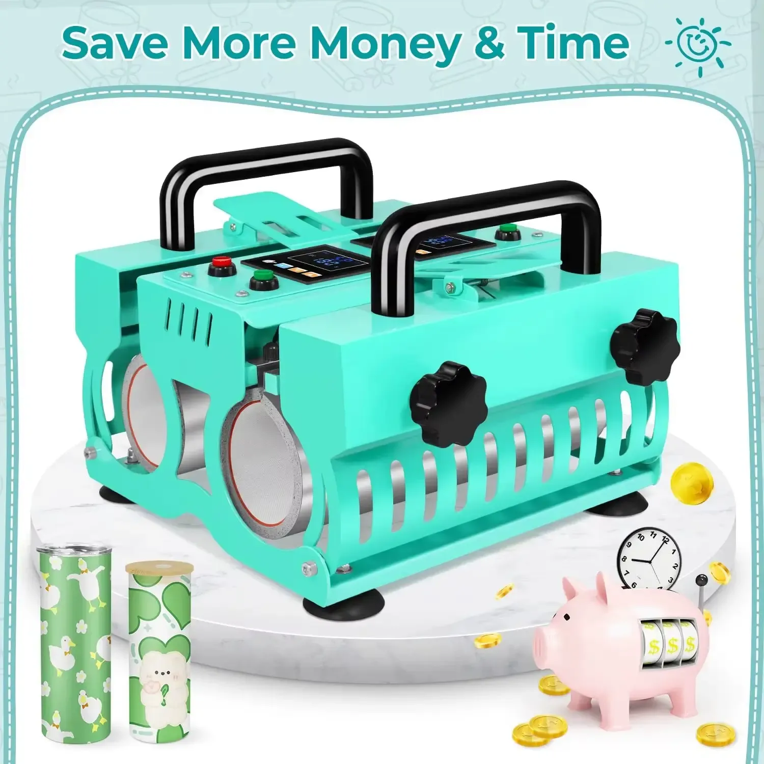 Wholesale Double Station Mug Heat Press Machine detail 4