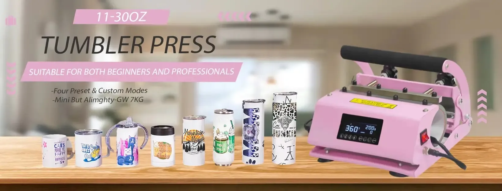 Prensa para copos térmicos e canecas para copos de sublimação - detalhe 1