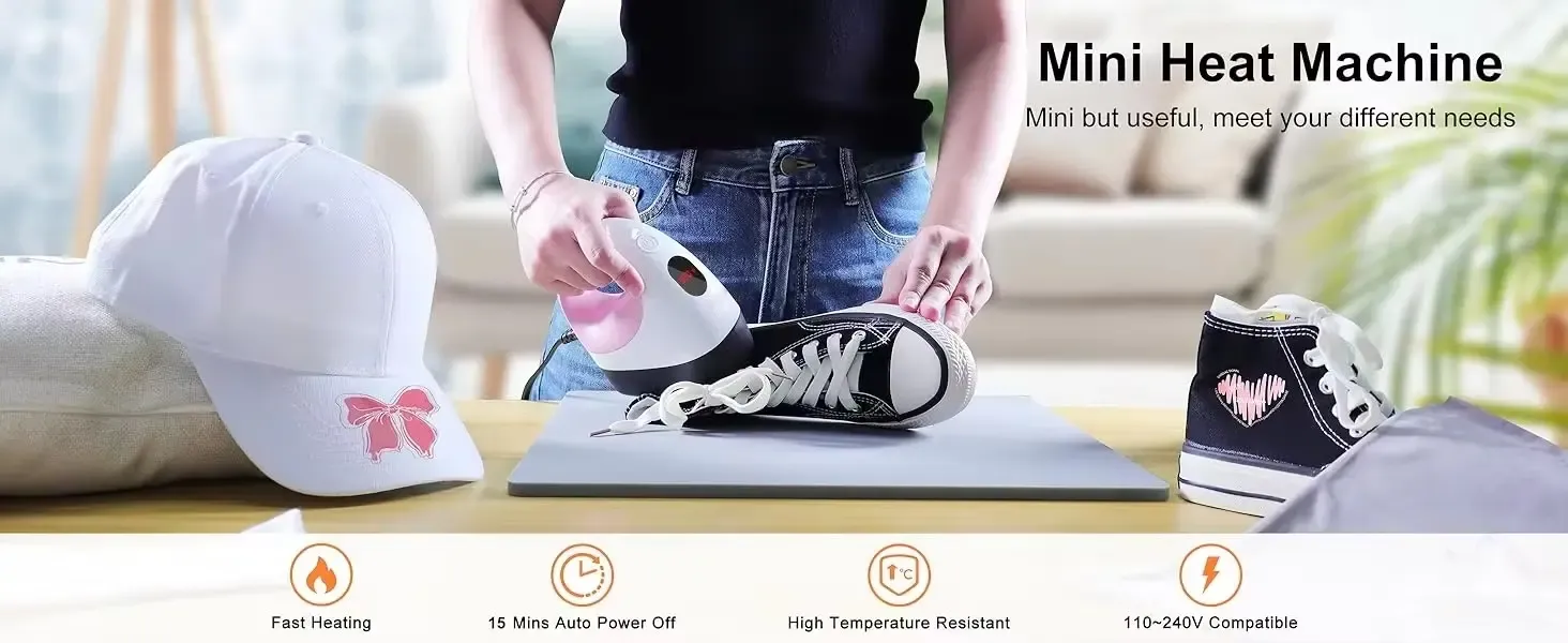 Mini prensa térmica elétrica portátil para artesanato - detalhe 5