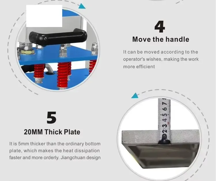 60x40cm Semi-Automatic Hydraulic Heat Press Machine detail 5