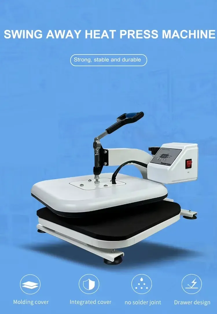Swing-Away Manual Heat Press Machine for Sublimation and HTV Transfers detail 4