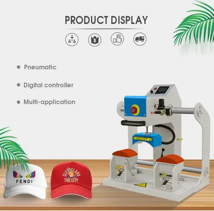 Hat Heat Press Machine for Cap Logo Transfers detail 1