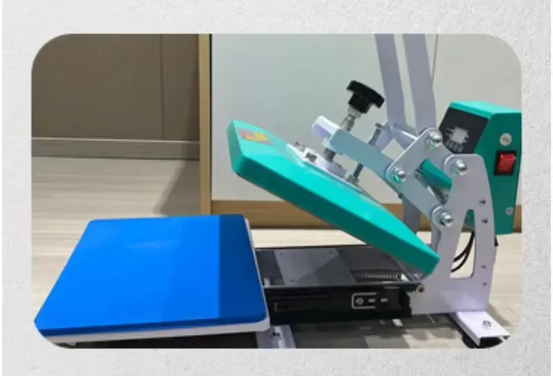 Pink Swing-Away Manual Heat Press for Apparel Customization detail 6