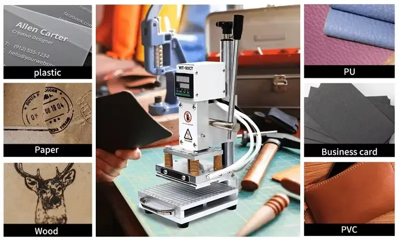 Machine de marquage à chaud manuelle pour logos sur cuir - détail 9