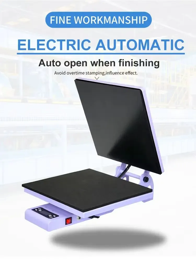 Presse à chaud électrique automatique 38x38 cm pour vêtements - détail 5