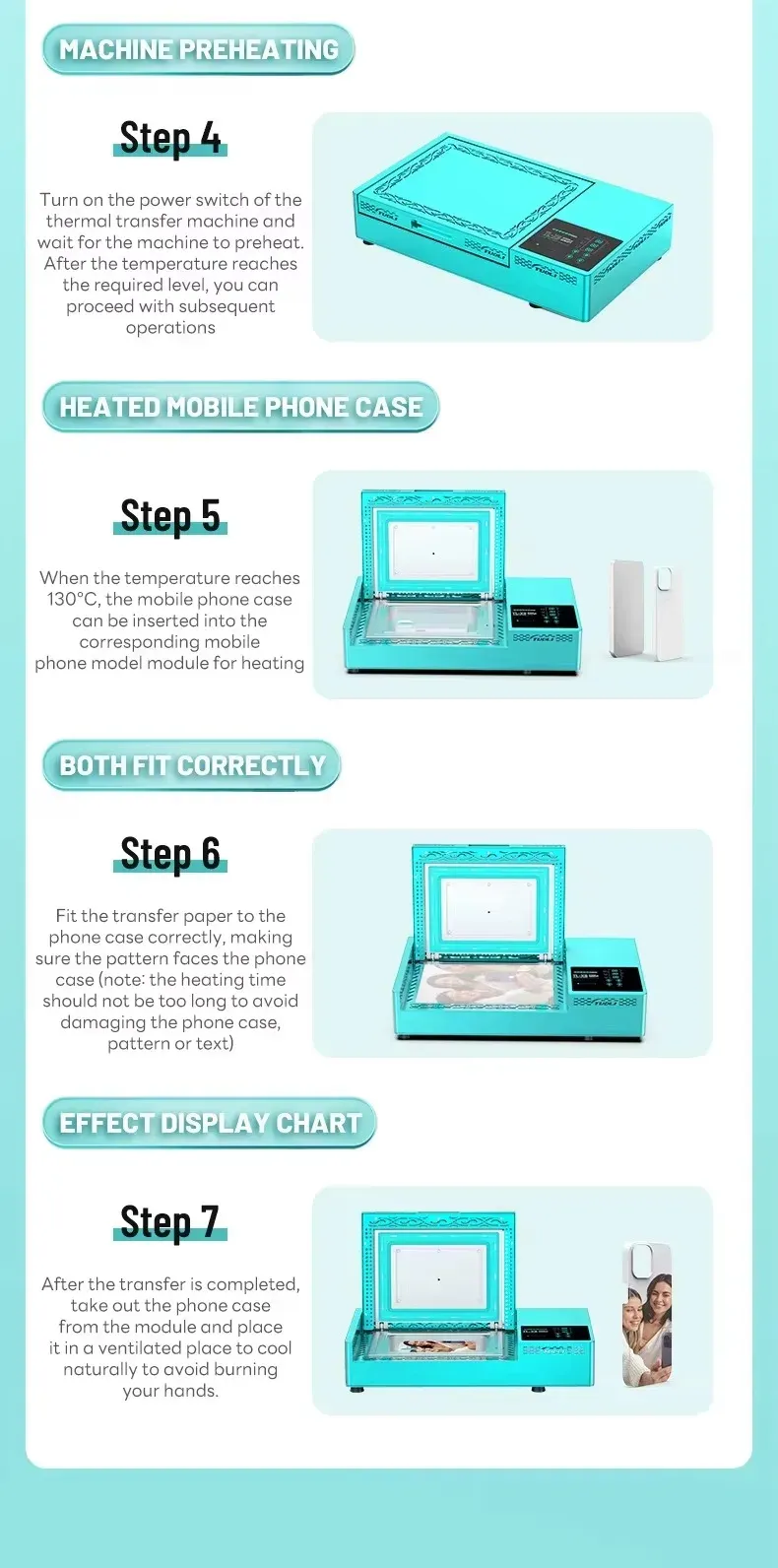 3D Sublimation Vacuum Heat Press for Phone Cases detail 4