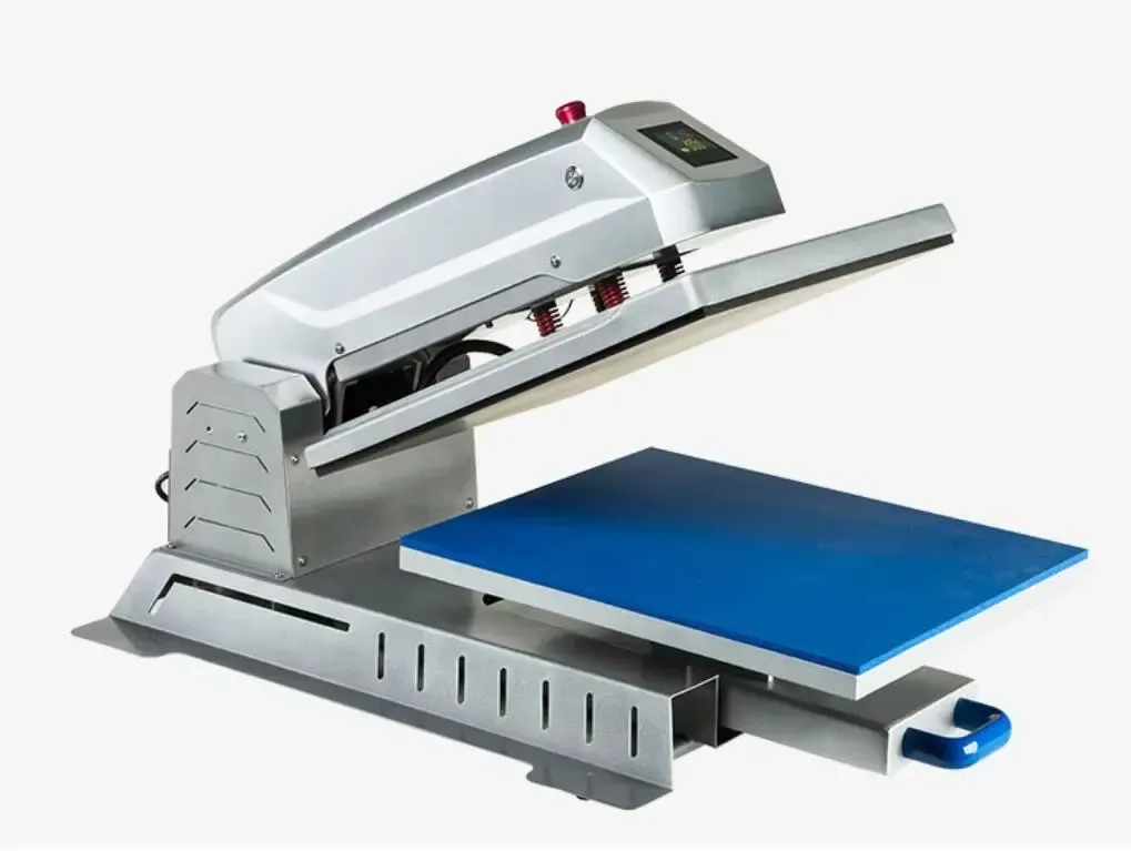 Plancha térmica eléctrica con base de cajón para transfers en prendas - imagen 2