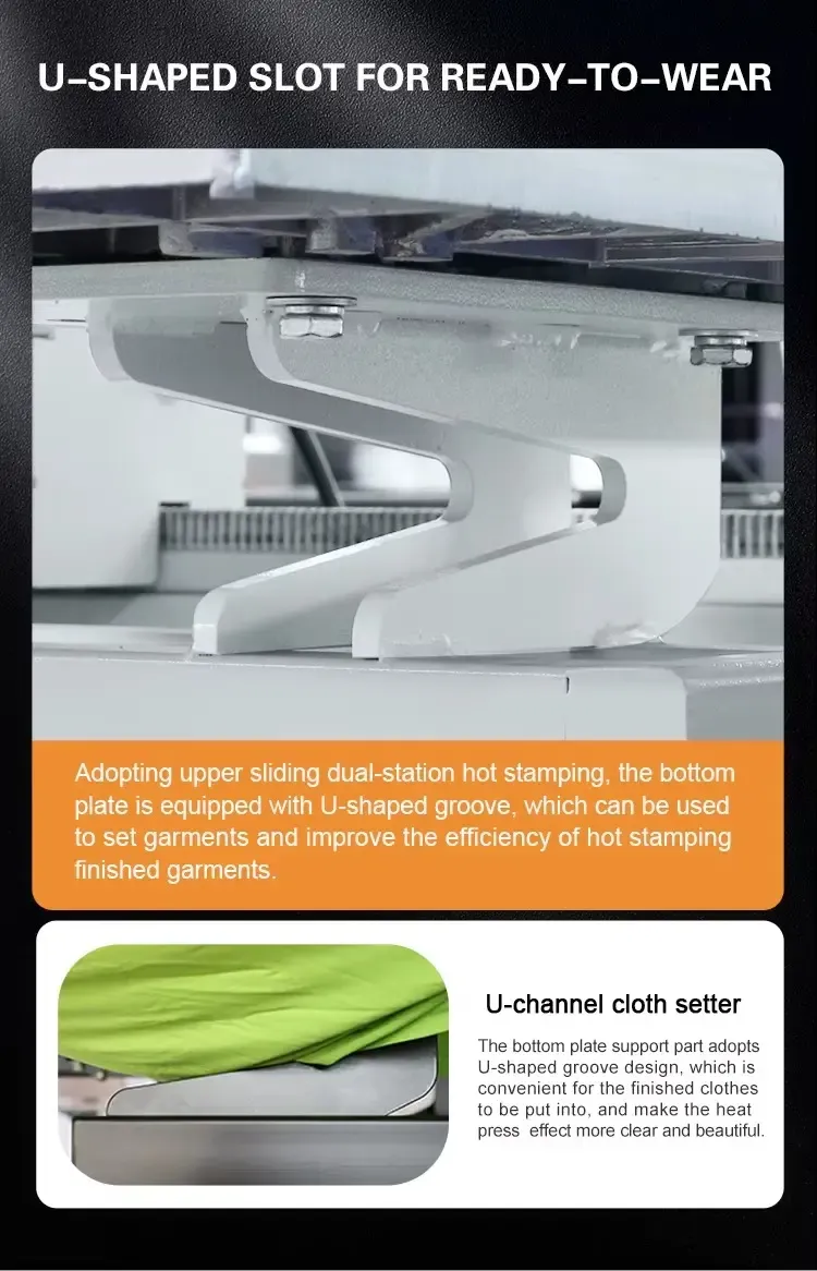 60x40cm 24x16 Inch Pneumatic Heat Press Machine detail 8