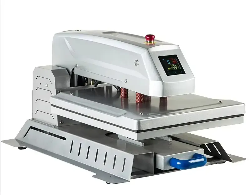 Plancha térmica eléctrica con base de cajón para transfers en prendas - detalle 2
