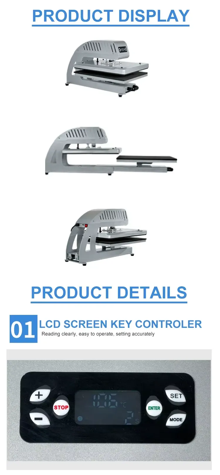 Drawer Base Electric Heat Press for Garment Transfer detail 4