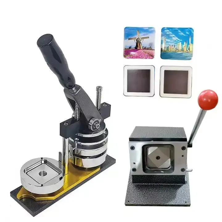 Square Fridge Magnet Making Machine for Custom Souvenir Production detail 1
