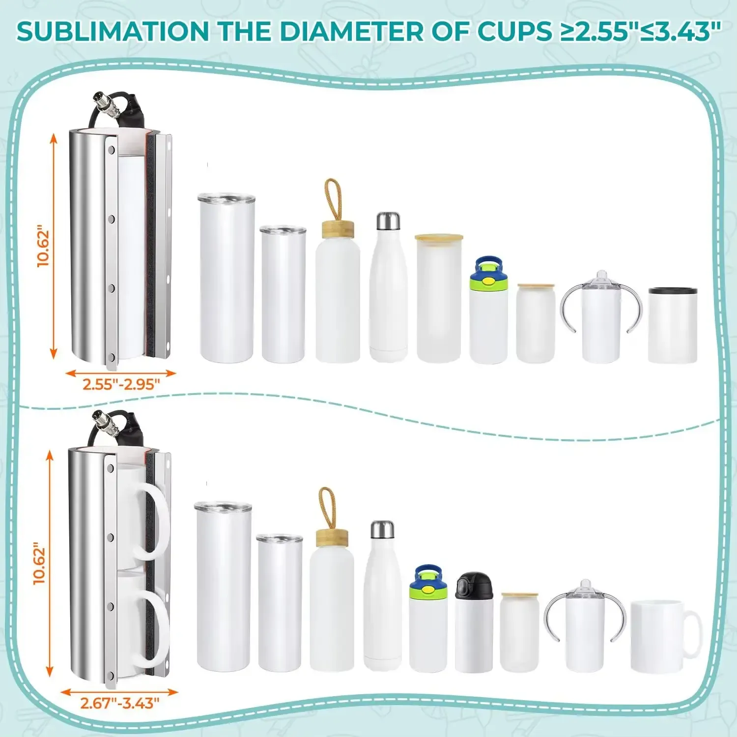 Double Station 11oz to 30oz Mug Heat Press Machine detail 7