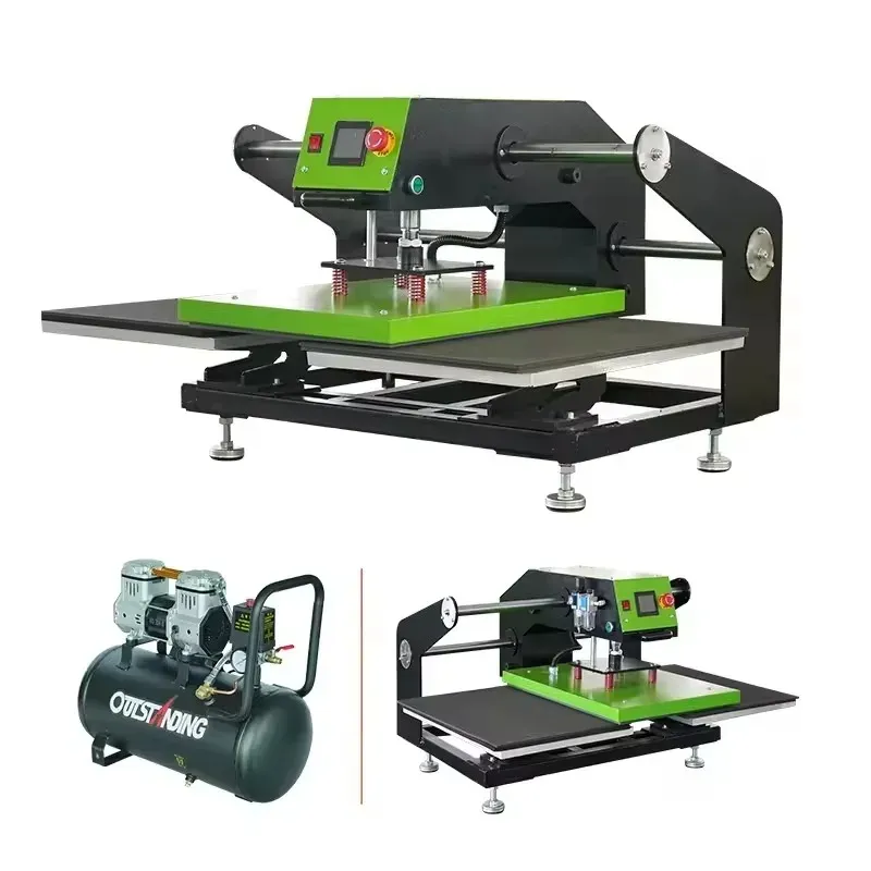 Double Station Pneumatic Heat Press for Efficient Transfer Production