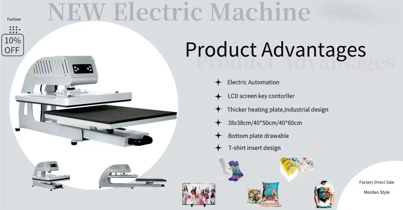 Drawer Base Electric Heat Press for Garment Transfer detail 1
