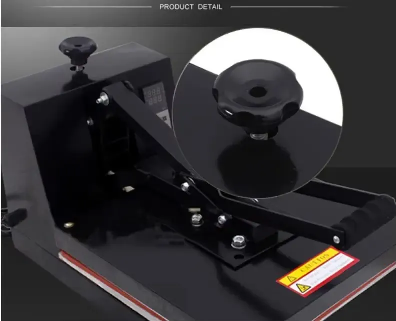 Plancha térmica manual tipo almeja negra con panel de control digital - detalle 2