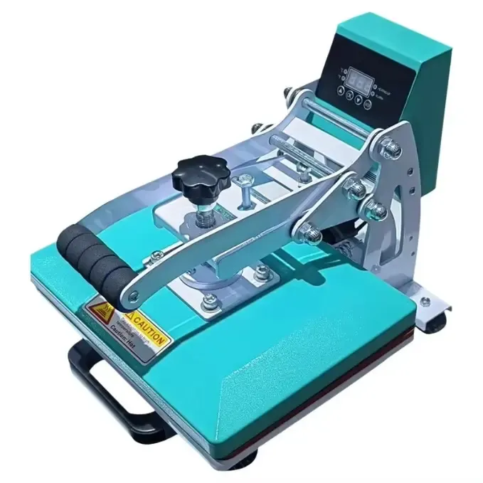 Pink Swing-Away Manual Heat Press for Apparel Customization - image 3