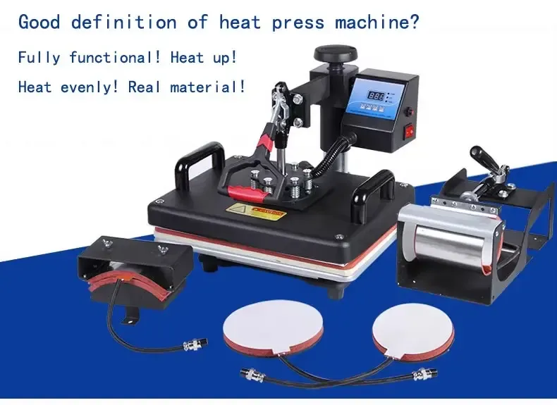 Presse à chaud multifonctions 5 en 1 pour T-shirts, mugs, assiettes et casquettes - image 2