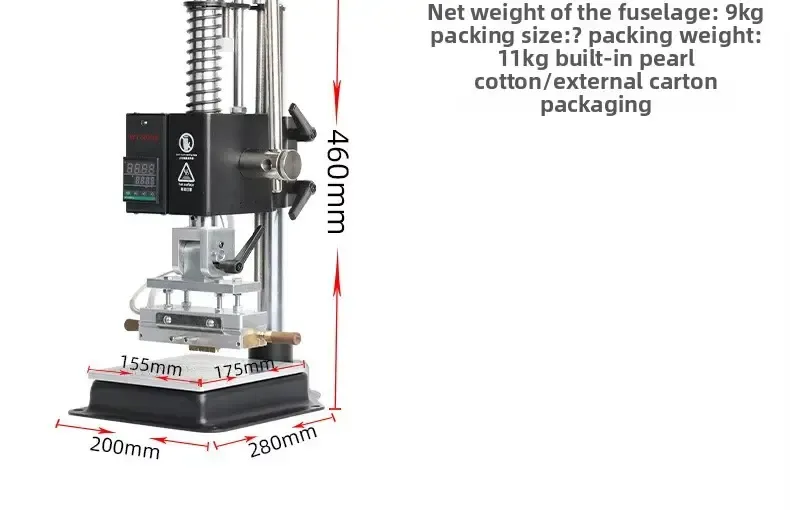 Machine de marquage à chaud WT-90PS à tête basculante pour un marquage de logo précis - détail 9
